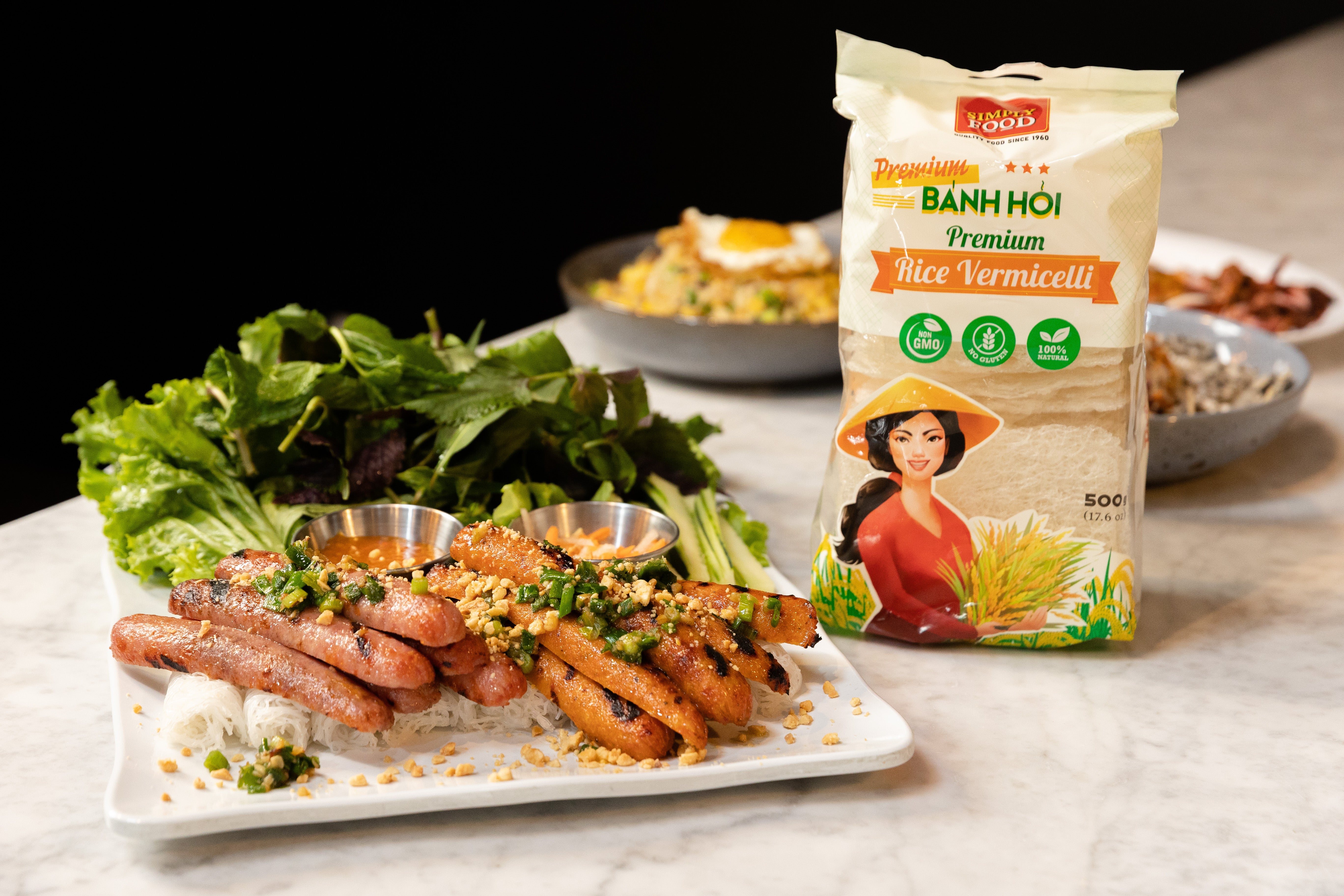 Vietnamese Pork and Shrimp Sausage with Rice Noodle Sheets