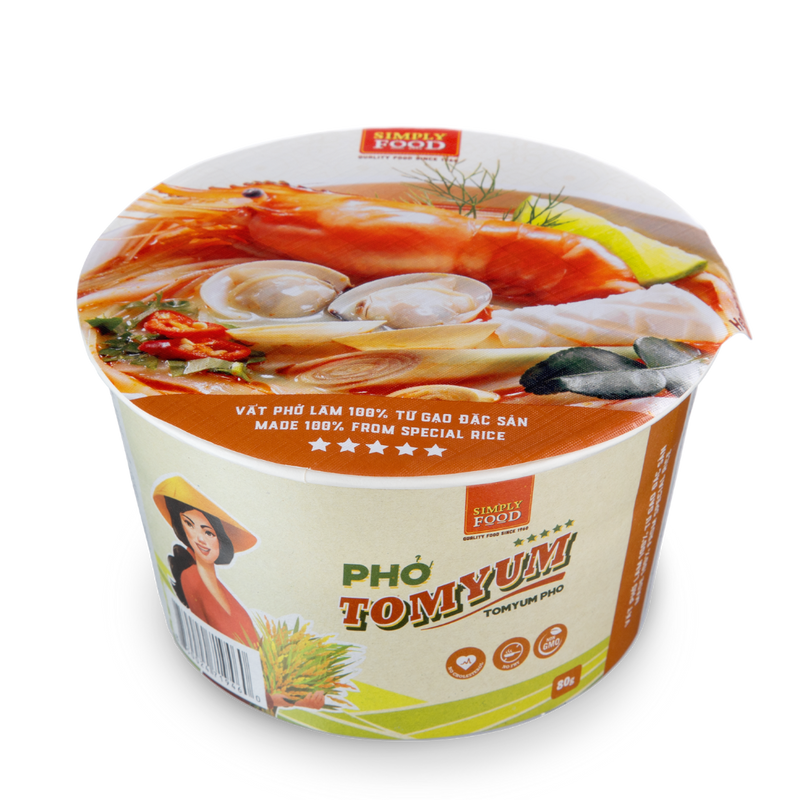 Tom Yum Flavored Instant Pho Noodle Bowl - (Pack of 9)