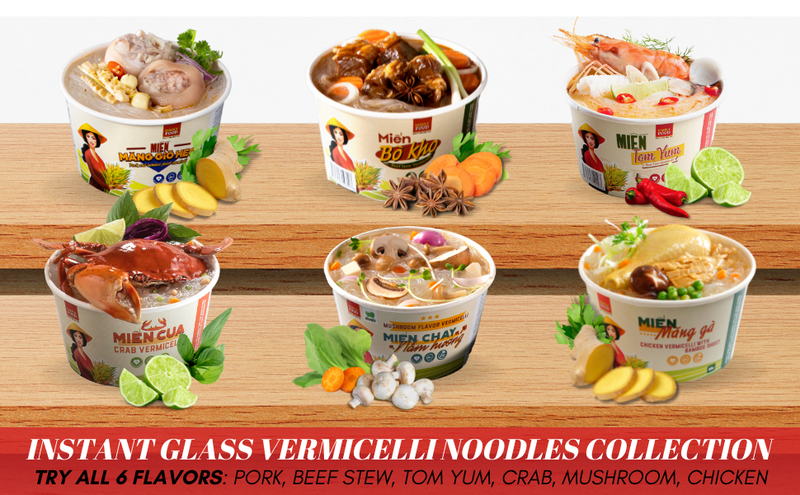 Stew Glass Mien Bo Kho - Instant Vietnamese Beef Stew Glass Noodle Soup - 9 Pack ...