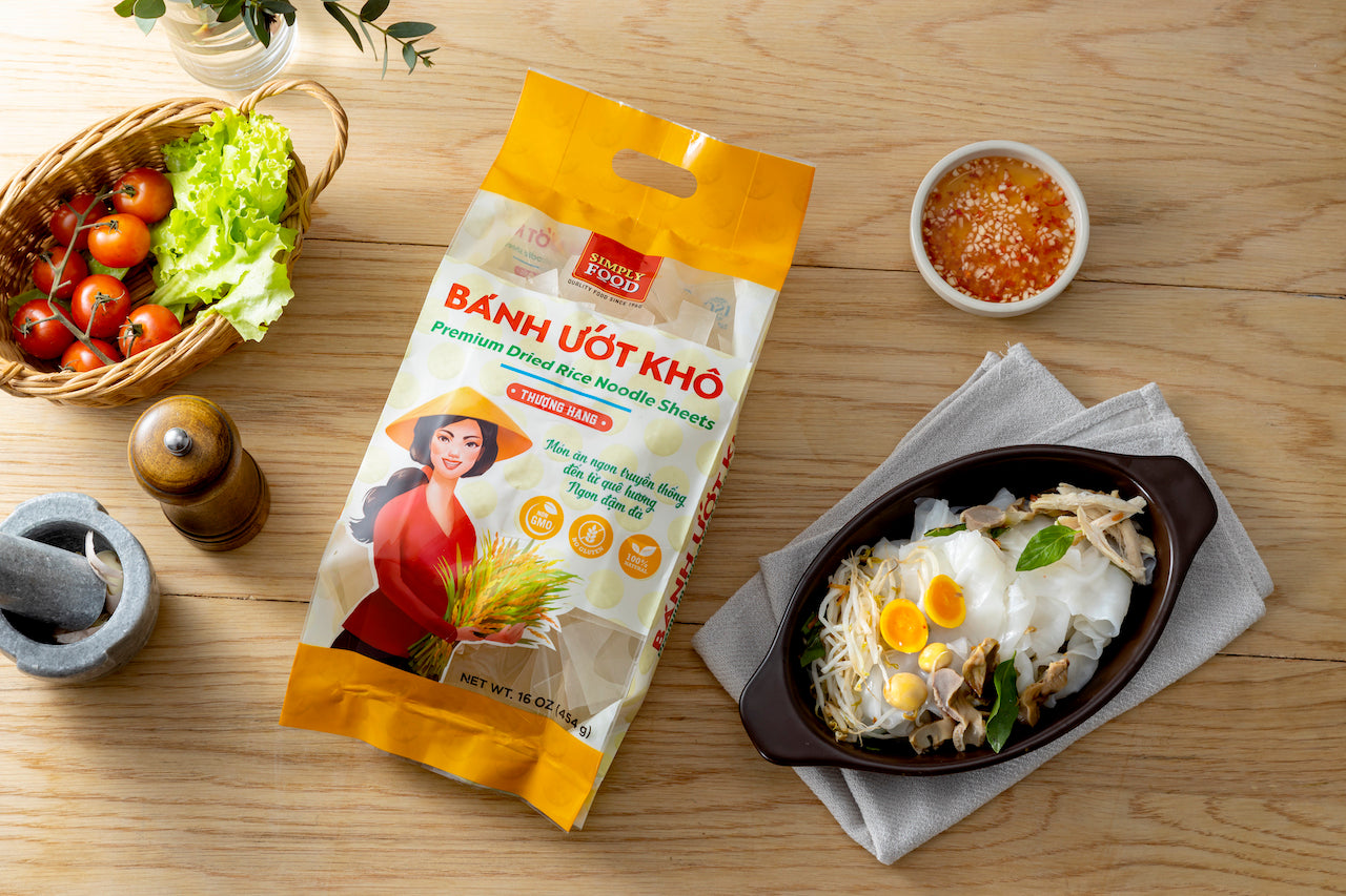 Banh Cuon / Banh Uot Premium Dried Rice Noodle Sheets 454 Grams