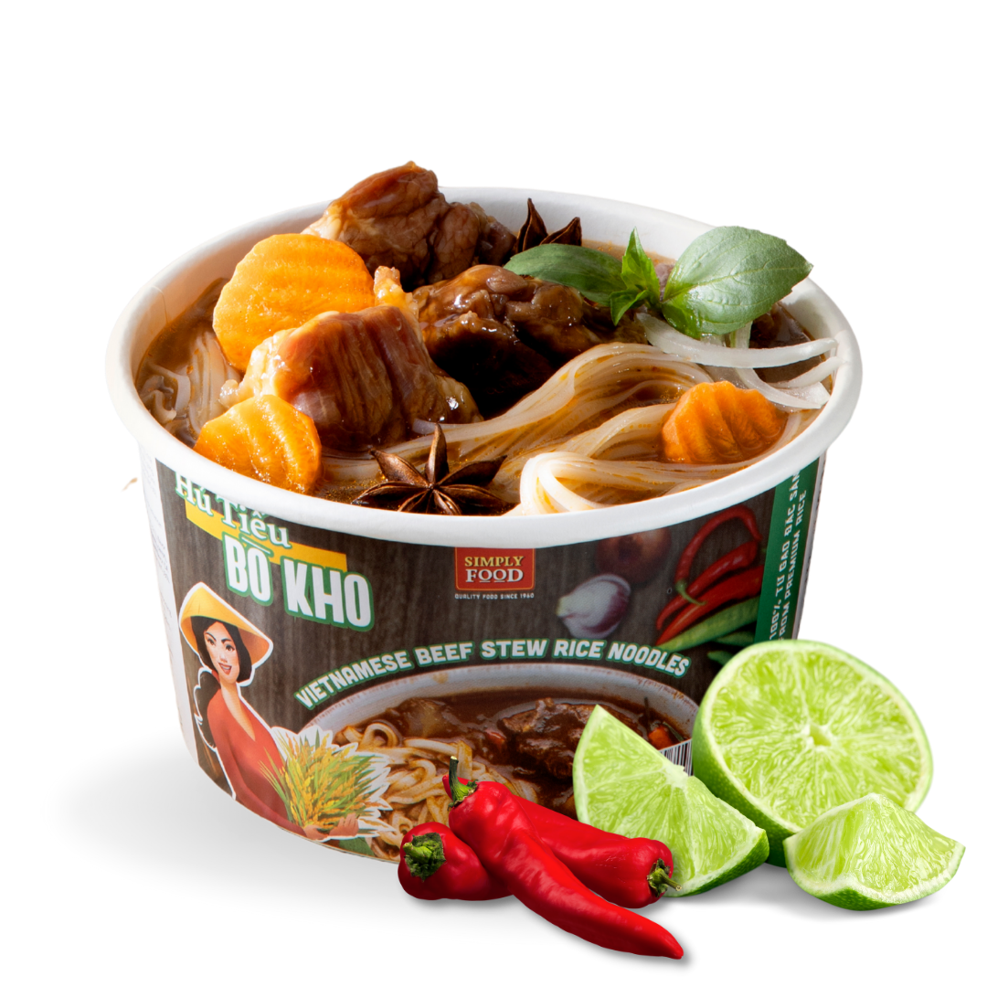 Hu Tieu Bo Kho Instant Vietnamese Beef Stew Rice Noodle Soup 9 Pack