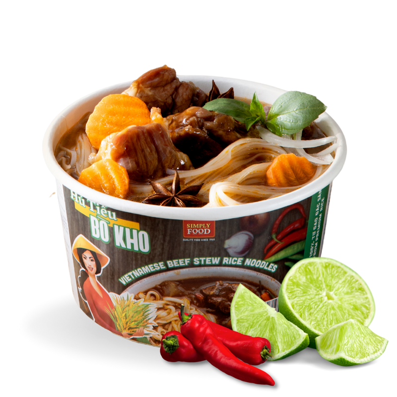Beef Stew Instant Rice Noodle Soup  - (Pack of 9)