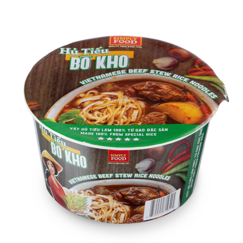 Beef Stew Instant Rice Noodle Soup  - (Pack of 9)