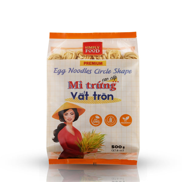 Premium Egg Noodles - Mi Trung Vat Tron front