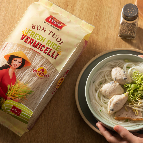 Simply Food Authentic Premium Fresh Rice Vermicelli Stock Photo